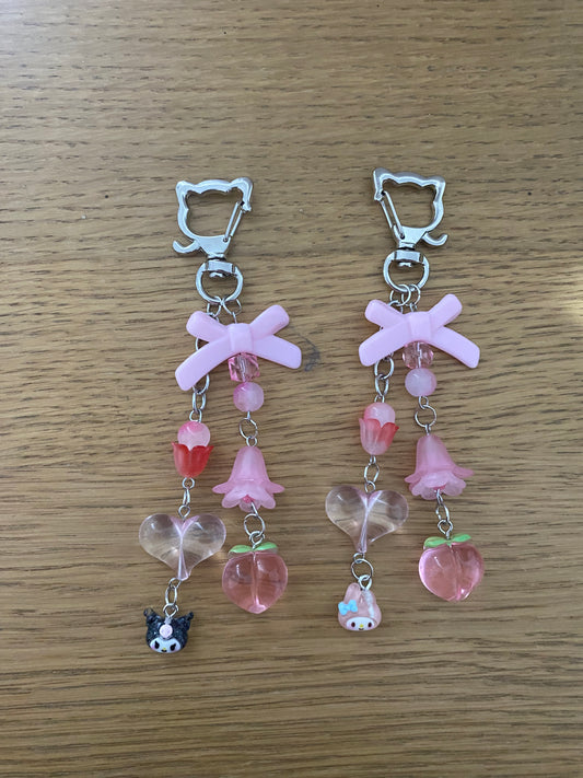 Sanrio matching kuromi & my melody keychains